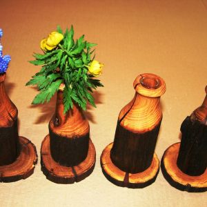 вазочки для цветов деревянные