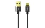 Кабель Olmio DELUXE, USB 2.0 — Type-C, 1м, 2.1A, черный 038855