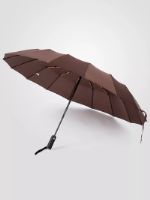 Зонт автоматический 16 спиц коричневый