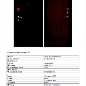 Стандарт 2. Входная дверь комплектации «Стандарт 2» - усовершенствованный вариант дверного полотна. 