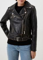 Кожаная куртка косуха женская Снежная королева