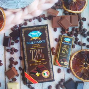 Шоколад &#34;Brilliance&#34; горький 72%, 50 и 12 гр