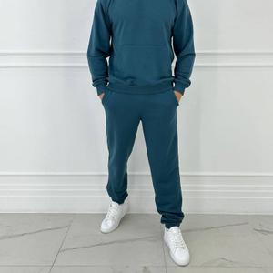 Брючный спортивный костюм с капюшоном в оттенке байкал