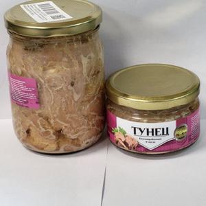 Тунец бланшированный в масле 500г, 200г
