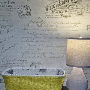 Эко-корзина ручной работы из натурального джута и хлопка. Цвет горчичный.