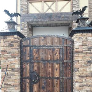 Ворота на заказ с кованными элементыми