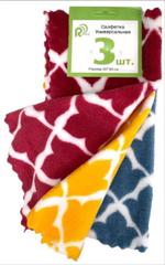 RA-3123 Салфетка для уборки микрофибра 30х30 см. 3 шт. RA-3123