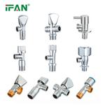 IFAN Two Way Water Angle Cock Valve 1/2 Inch Bathroom Basin Water Angle Stop Valve Brass Angle Valve pipe size
