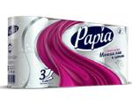 Туалетная бумага "Papia" Белая 3сл 8 рул