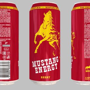 Напиток б/а энергетический &#34;Мустанг Энерджи Берри (Mustang Energy Berry)&#34; 0,45л с добавлением сока