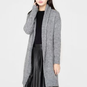 Кардиган свободного покроя,  CARDIGAN MOHAIR, акрил-42%, полиамид-30%, мохер-14%, шерсть-14%, цвета: Rosa vintage, Acciaio, Corda, S, M, L. Made in Italy.