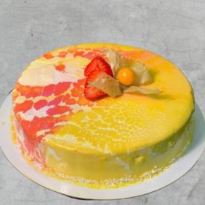 Торт манго малина