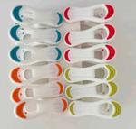 RA-8872 Прищепки пластик с силиконом 12 шт 7.2х2.5 см RA-8872