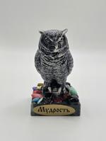 Сова на змеевике сувенир из натурального камня ko04