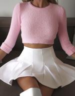 Юбка-шорты в складку (белый)