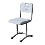 Стул ученический регулируемый АЛЬФА на круглой трубе с пластиковым сиденьем для учебных классов школ. Мебель школьная ученическая. Производство мебели на металлическом каркасе