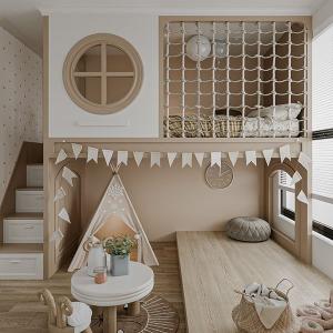 кровать-чердак из массива дерева