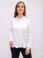 Рубашка женская Свиристели Белая из плотной вискозы