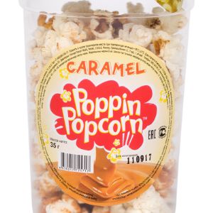 ПопКорн &#34;Poppin Popcorn&#34; в карамельной глазури 35г/12 шт в упаковке, Срок реализации 6 мес.