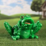 Садовая фигура "Кашпо жаба", размер 20х32х22 см, цвет зеленый 500258
