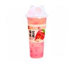 Китайские напитки в стакане с мякотью бабл ти bubble tea