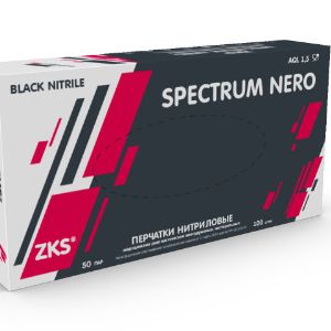 Перчатки ZKS™ нитриловые &#34;Spectrum Nero&#34; черные