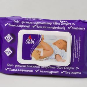 Детские влажные салфетки &#34;Sabi Ultra Soft 0+&#34;