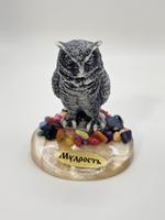 Сова на селените сувенир с натуральными камнями ko12