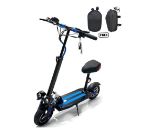 AERO Z2 (E10) Powerful Electric Scooter With Seat, 48V, Foldable, Front & Side Led Lights, Anti-Theft, Blue 187724