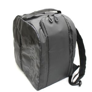 Сумка-рюкзак для ботинок горн. лыж., сноуборд. + шлем + перчатки, цвет серый/синий/фиолетовый принт, р-р 36х40х26 см. PROTECT™