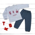 Пижама (комплект домашний) с принтом для мальчика (кулир) р.86,92,98,104,110,116,122 (мод.1320)