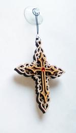 Крест ажурный со стразами