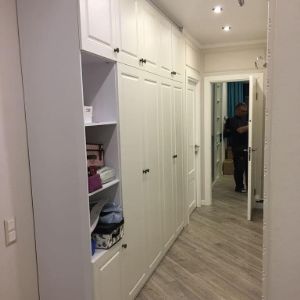 встроенный шкаф, фасады в эмали