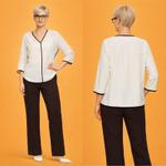 Элегантная блуза с контрастной отделкой