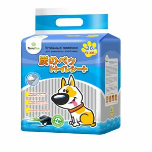 Пеленки угольные для домашних животных &#34;TomiZoo&#34;  гигиенич. впитывающие одноразовые, S (45х60 см)