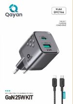 Qayan QHC-144 Блок питания сетевой 2USB, 25w с кабелем Type-C&Lightning 1.2м /Premium/ черный