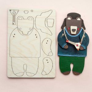 Красавица в косынке писаная- набор для создания деревянной игрушки