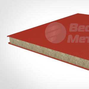 Стеновые сэндвич панели с Минватой 50 RAL 2004 Темно-оранжевый