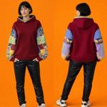 Премиальный Хлопковый Худи из Трехнитки Artisan Patchwork