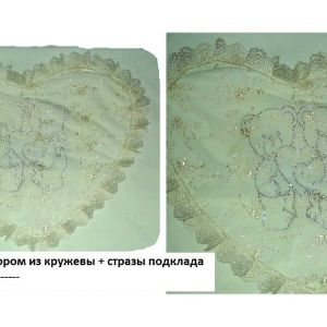 Плед нарядный. Плед велюр+кружева+стразы. Подклада 100 % хлопок