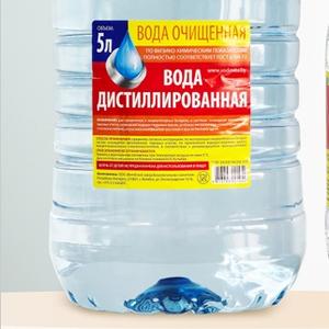 Вода очищенная дистиллированная 5,0л