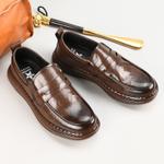 Повседневная кожаная обувь，коричневый и чёрный, мужская 32192