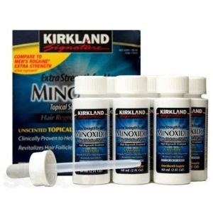 Лосьон миноксидил 5% Kirkland,для лечения андрогенной алопеции у мужчин.Применяется для роста волос на голове и бороды.