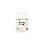 California Gold Nutrition  Vitamin D3 125 mcg & K2 120 mcg 60 капсул