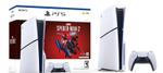 Sony PlayStation 5 Slim Disc Marvel Spider Man 2 Bundle Console, Detachable Disk Drive, Support 4K @ 120Hz, AMD Ryzen x86-64, AMD Radeon RDNA 2 GPU, 16GB RAM, 1TB SSD, INTL Ver, Spider Man 2 148542