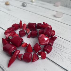 браслеты из коралла/гематита