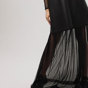 Юбка из мягкой сетки в пол, пояс на резинке. 42-46/48-52