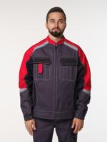 Куртка рабочая мужская №116 цвет серый с красным, черным Эпицентр-Спецодежда №116СеКрЧе