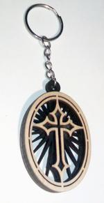Брелок крест с лучами