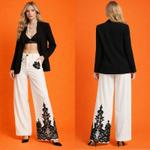 Джинсовые Палаццо с Кружевной отделкой Midnight Elegance